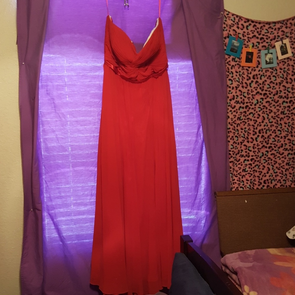 Red long dress